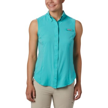 Columbia PFG Tamiami Sleeveless, Camisa Azules Para Mujer | 906187-HWY